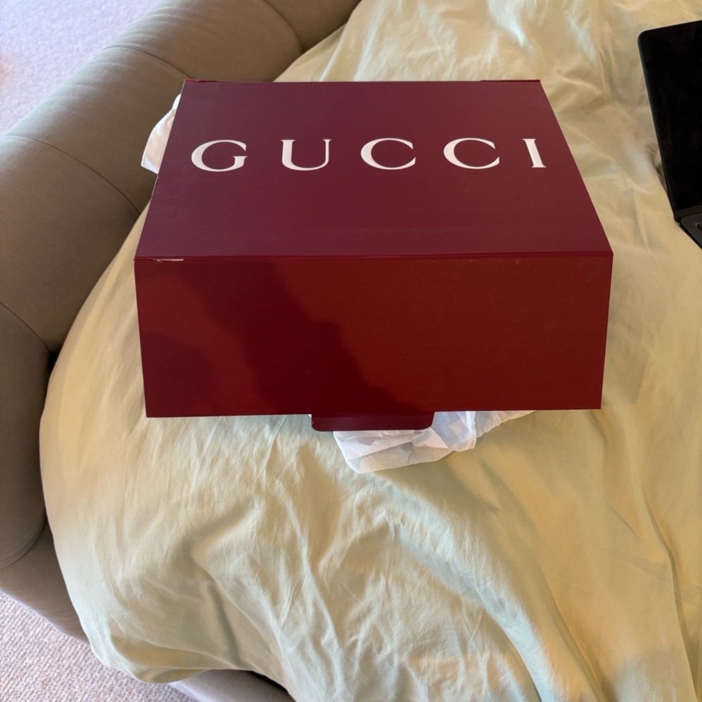 Gucci Beige and Brown platform GG Pattern Slides-worn once! Comes with bag/box - Picture 8 of 14